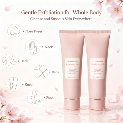 Sylvancove® Gentle Facial Exfoliator, HydratingPeeling Gel for a Smooth Skin Routine, SkinDetox & Clogged Pores Solution with PlantExtracts, 50g, Moisture, Gentle Exfoliating