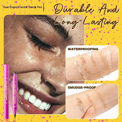 Sylvancove® Waterproof Freckles Pen: Faux Freckle Stamp and Fine Tip Eyeliner for Realistic