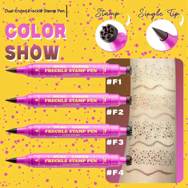 Sylvancove® Waterproof Freckles Pen: Faux Freckle Stamp and Fine Tip Eyeliner for Realistic