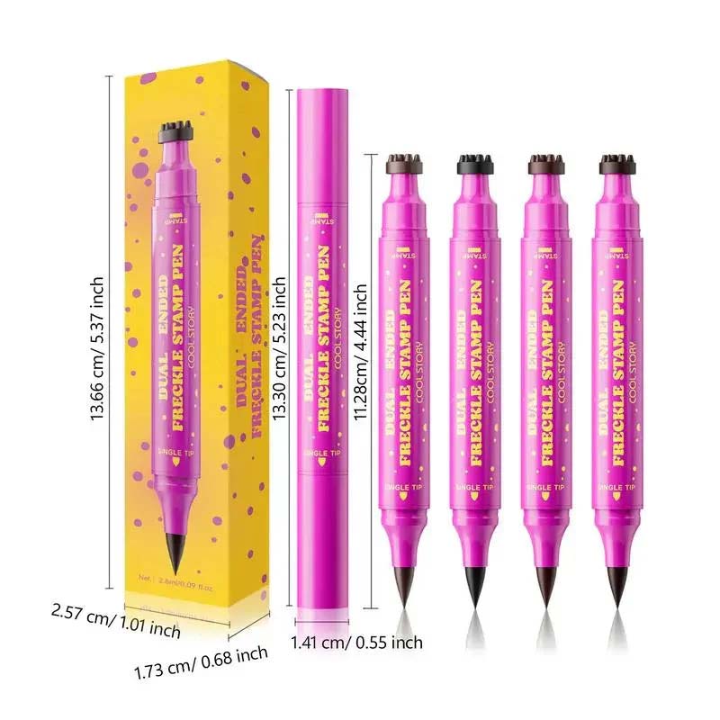 Sylvancove® Waterproof Freckles Pen: Faux Freckle Stamp and Fine Tip Eyeliner for Realistic