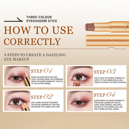 ✨Sylvancove® 3-in-1 Shimmer Eyeshadow Stick | One Swipe, Stunning Eyes 💖