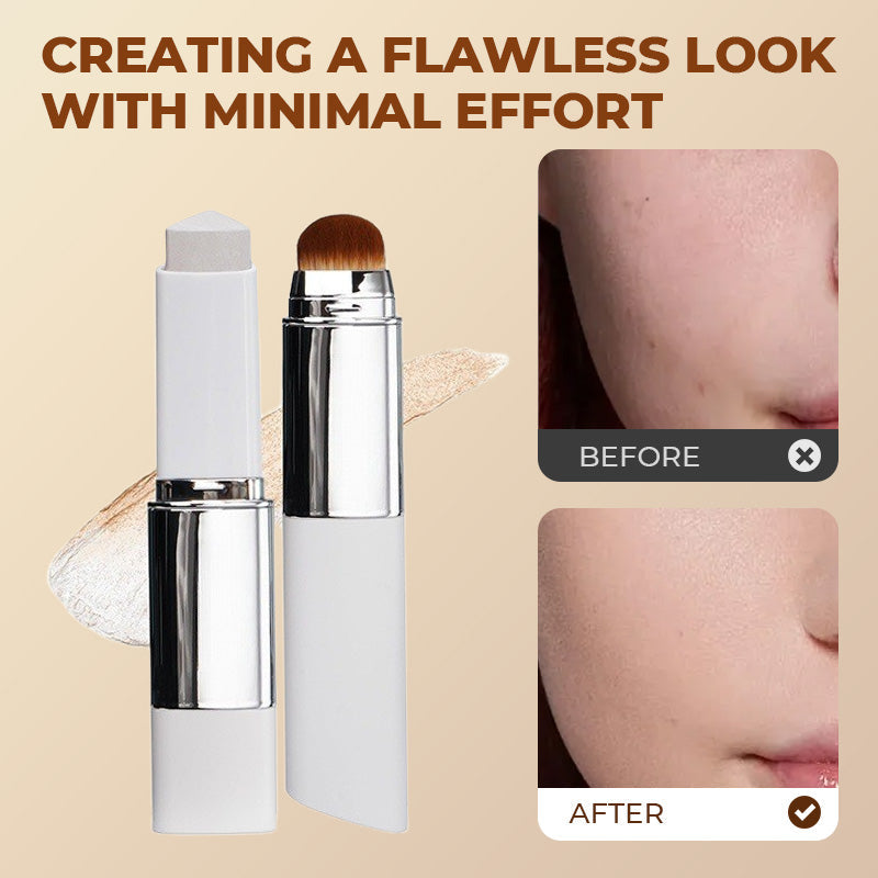 🎉BUY 1 GET 1 FREE🎉Sylvancove® BLANC Cover Cream Stick V w/ Detachable Brush - Korean Skin Care Color-Changing Foundation Stick with Collagen Capsules (0.45 oz)