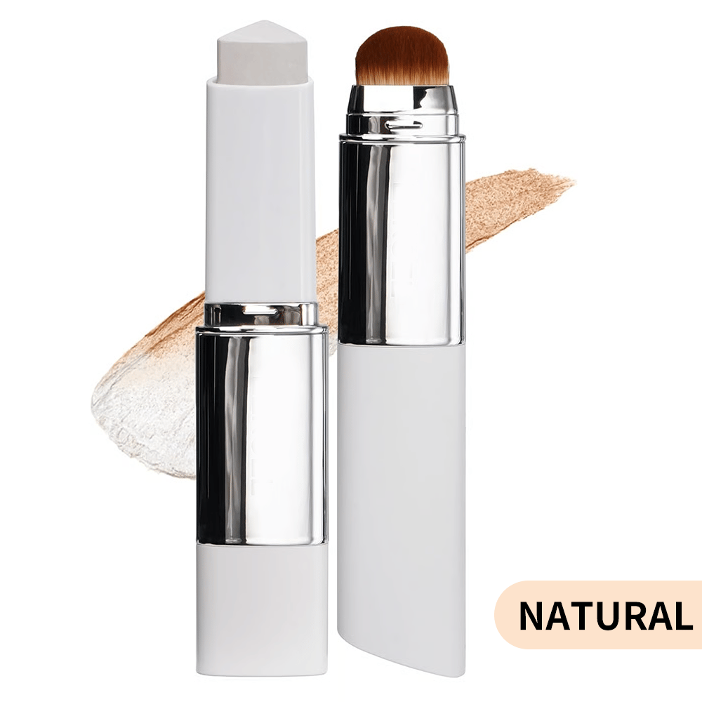 🎉BUY 1 GET 1 FREE🎉Sylvancove® BLANC Cover Cream Stick V w/ Detachable Brush - Korean Skin Care Color-Changing Foundation Stick with Collagen Capsules (0.45 oz)