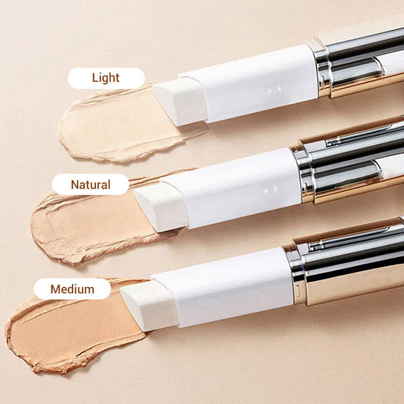 🎉BUY 1 GET 1 FREE🎉Sylvancove® BLANC Cover Cream Stick V w/ Detachable Brush - Korean Skin Care Color-Changing Foundation Stick with Collagen Capsules (0.45 oz)