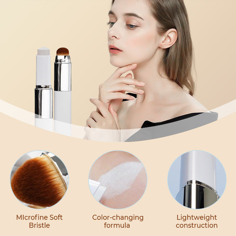 🎉BUY 1 GET 1 FREE🎉Sylvancove® BLANC Cover Cream Stick V w/ Detachable Brush - Korean Skin Care Color-Changing Foundation Stick with Collagen Capsules (0.45 oz)