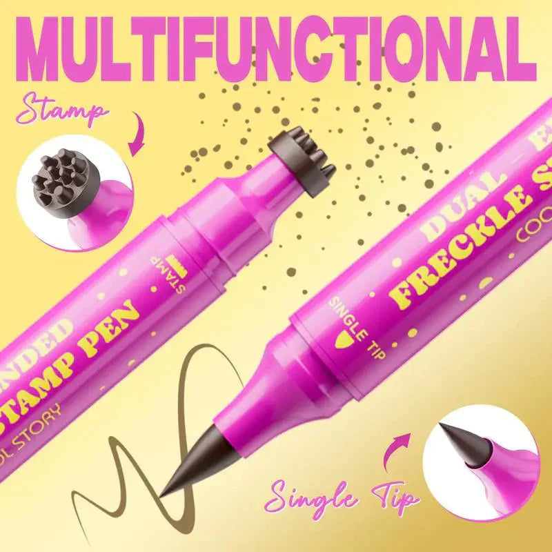 Sylvancove® Waterproof Freckles Pen: Faux Freckle Stamp and Fine Tip Eyeliner for Realistic