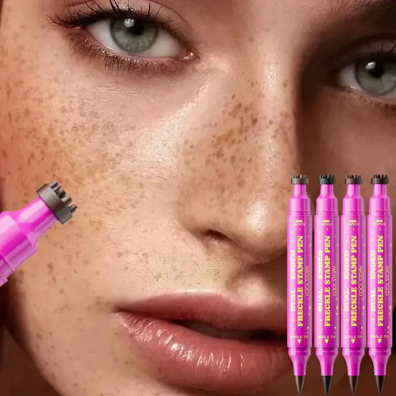 Sylvancove® Waterproof Freckles Pen: Faux Freckle Stamp and Fine Tip Eyeliner for Realistic